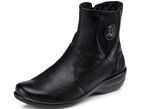Stiefelette mit echtem Lammfellfutter SCHWARZ