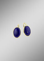 Vergoldete Ohrringe mit Lapislazuli 