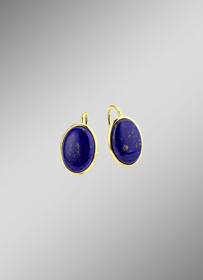 Vergoldete Ohrringe mit Lapislazuli 