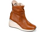 Stiefelette aus weichem Nappaleder COGNAC
