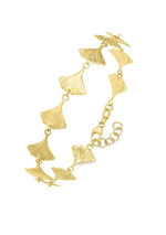 Mattiertes Armband mit Gl&uuml;cksbringer Ginkgoblatt 