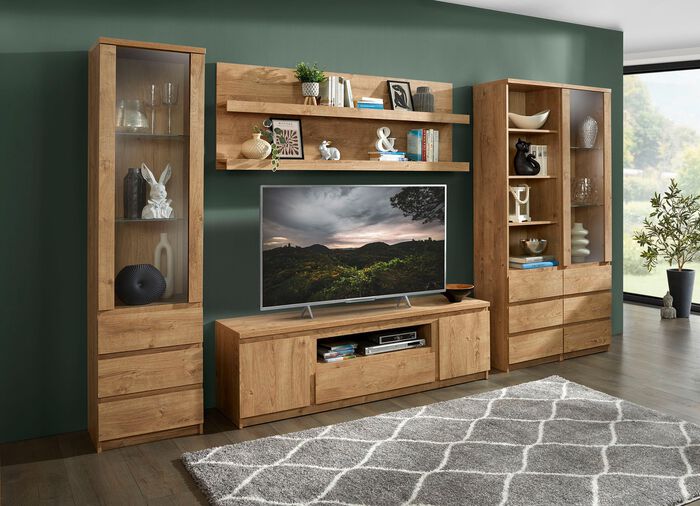 Wohnwand in modernem Design EICHE