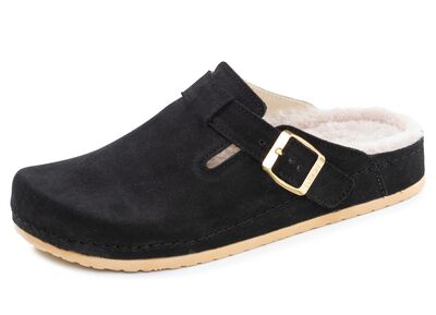 Mubb, klassische Damen-Hausschuhe, Weite H, mit Lammfell 