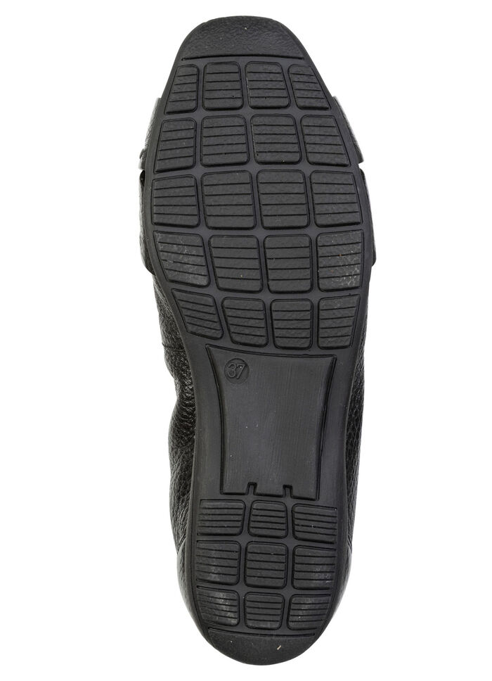 ELENA EDEN, elegante Damen-Ballerinas, Weite G, mit herausnehmbarem Fußbett SCHWARZ