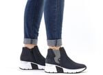 Rieker, modische Damen-Boots, Weite G, mit Rei&szlig;verschluss DUNKELBLAU