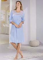 Nachthemd, wadenlang und 3/4 lange Ärmel 