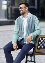 Gemusterte Jacke in 2 Farben MINT