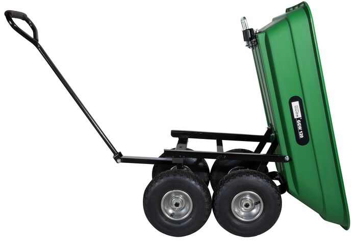 Gartenwagen von G&uuml;de mit Kippfunktion GR&Uuml;N-SCHWARZ