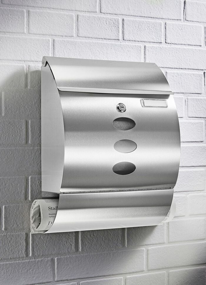 Abschlie&szlig;barer Edelstahl-Briefkasten 