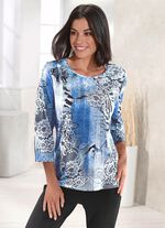 Shirt mit Pl&auml;ttchenzier im Vorderteil in 4 Farben 