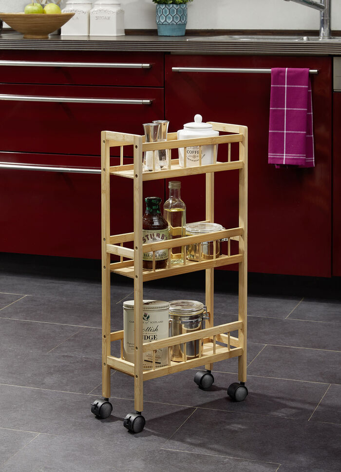 Haushalts-Rollwagen aus Bambus 