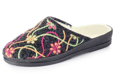 Warme Damen-Hausschuhe, mit Schurwolle 