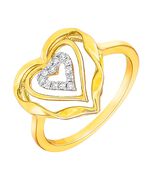 Herz-Damenring mit Diamanten 