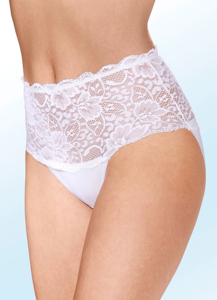 Dreierpack Slips mit Elastikspitze 