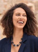 Halskette mit Facettierte Kristallsteine 