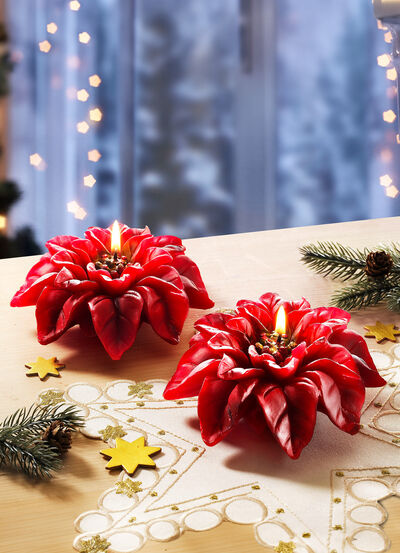 Echtwachskerzen, 2er-Set 