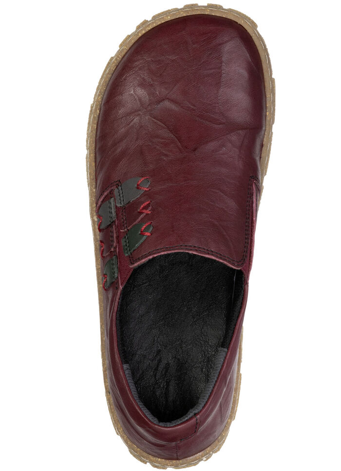 ELENA EDEN, bequeme Damen-Barfußschuhe, Weite G, mit herausnehmbarem Fußbett BURGUND