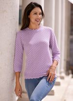 Pullover in Ajourdessin FLIEDER