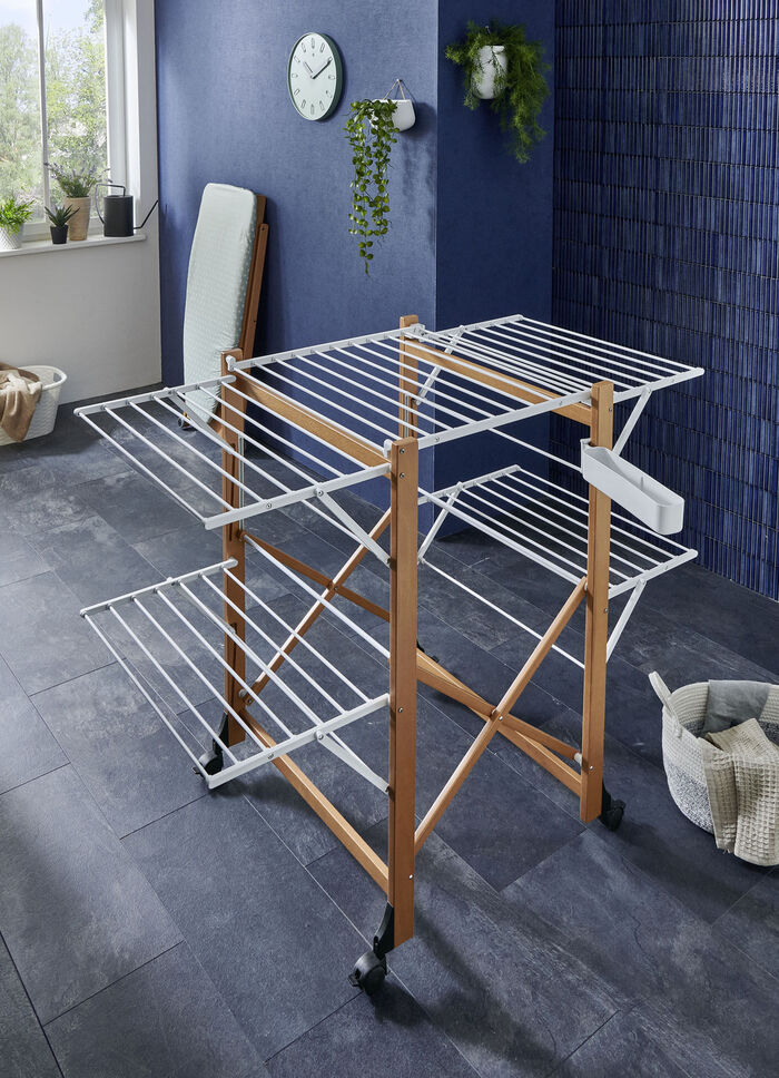 Wäscheständer aus massivem Holz 