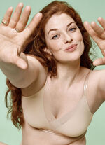 Naturana BH mit elastischen T&uuml;lleins&auml;tzen PUDER