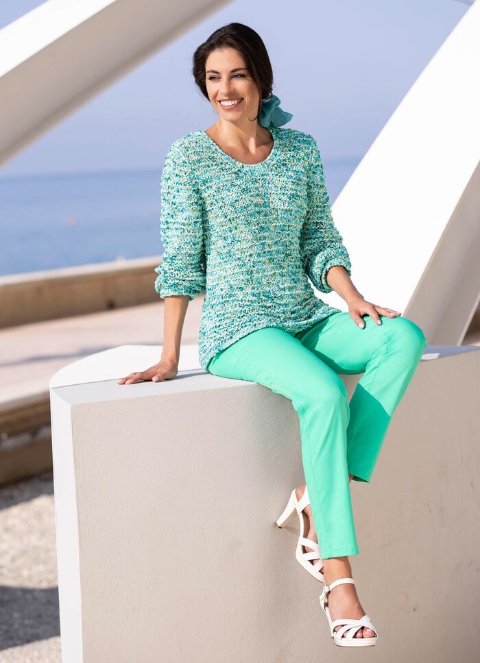 Pullover mit hochwertigem Federeffektgarn 