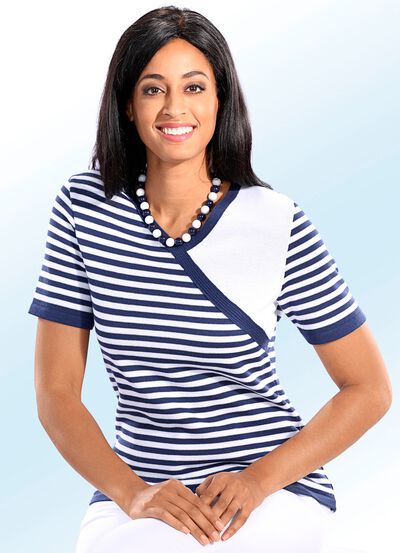 Pullover in Wickeloptik 