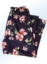 Culotte mit sch&ouml;ner Floral-Dessinierung SCHWARZ-KORALLE