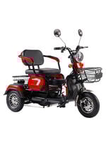 3-Rad Elektromobil im Stil eines Kompaktrollers ROT