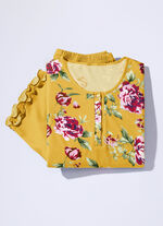 Zweierpack Schlafanzüge mit gebogten Abschlüssen und Knopfleiste 