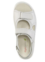 Waldl&auml;ufer, bequeme Damen-Sandalen, Weite H, mit herausnehmbarem Fu&szlig;bett NATURWEISS