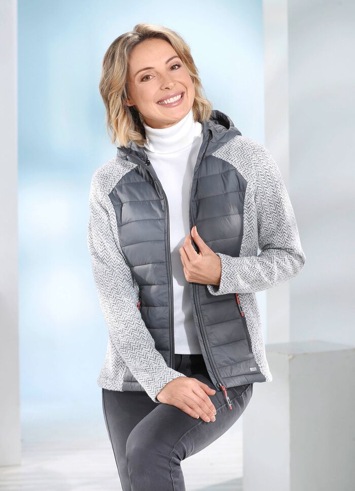 Funktionsjacke in 2 Farben GRAU-NATURWEISS