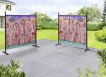 Stellwand mit originellem Blumenmotiv BUNT