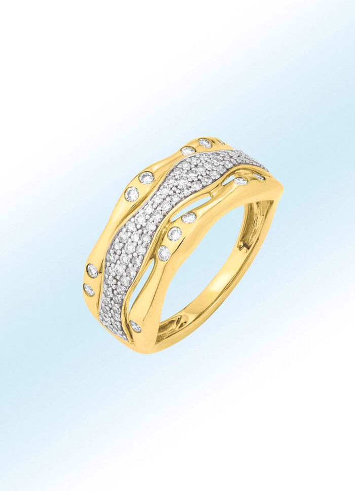 Damenring mit Diamanten 