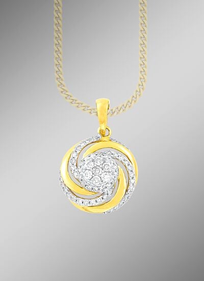 Interessanter Anh&auml;nger mit 7 Brillanten und 56 Diamanten 