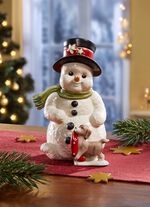 Schneemann aus hochwertigem Feinsteingut 