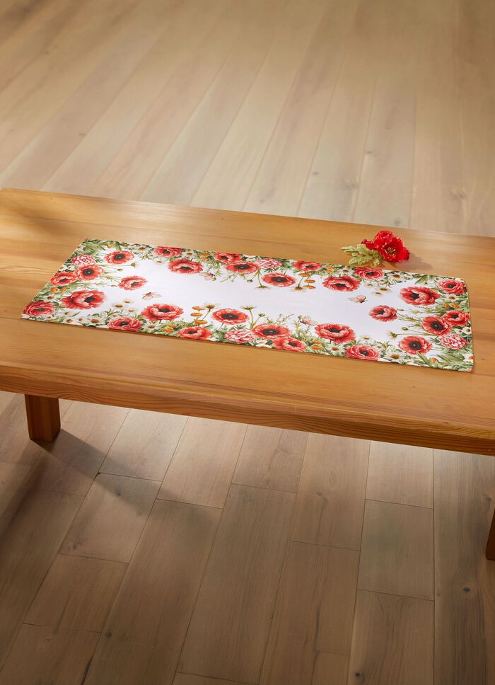Tisch- und Raumdekoration mit Mohnblumen-Motiv 