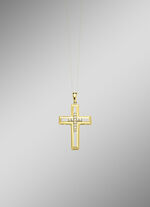 Durchbrochener Kreuz-Anhänger mit Brillanten 