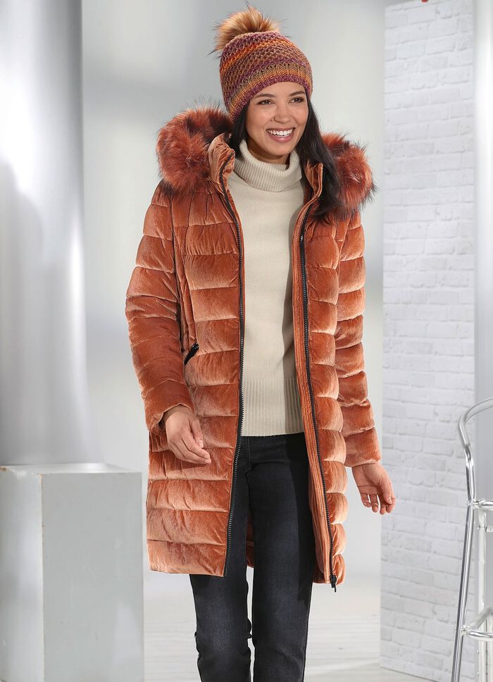 Kurzmantel mit abnehmbarer Kapuze 