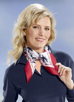 Nickituch mit blauen Seesternen 