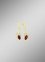 Ohrringe mit Diamanten und echt Granat 