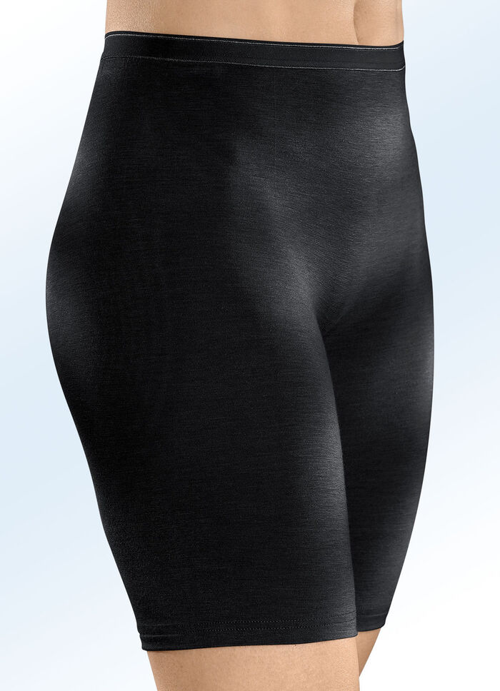 Sylvia Speidel Zweierpack Longpants mit bequemen Elastikbund 1x KARAMELL MELIERT, 1x SCHWARZ