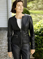 Blazer mit toniger Stickerei 