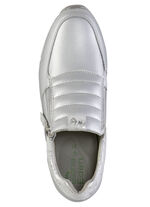 ELENA EDEN Sneaker aus Nappaleder und silbergrau geprägtem Veloursleder MATTSILBER