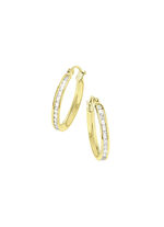 Funkelnde Eleganz: Creolen mit synth. Zirkonia 