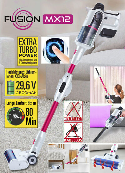 2-in-1 Akku Hand- und Bodenstaubsauger Fusion MX 12 