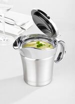 Thermo-Sauciere aus Edelstahl mit Deckel 