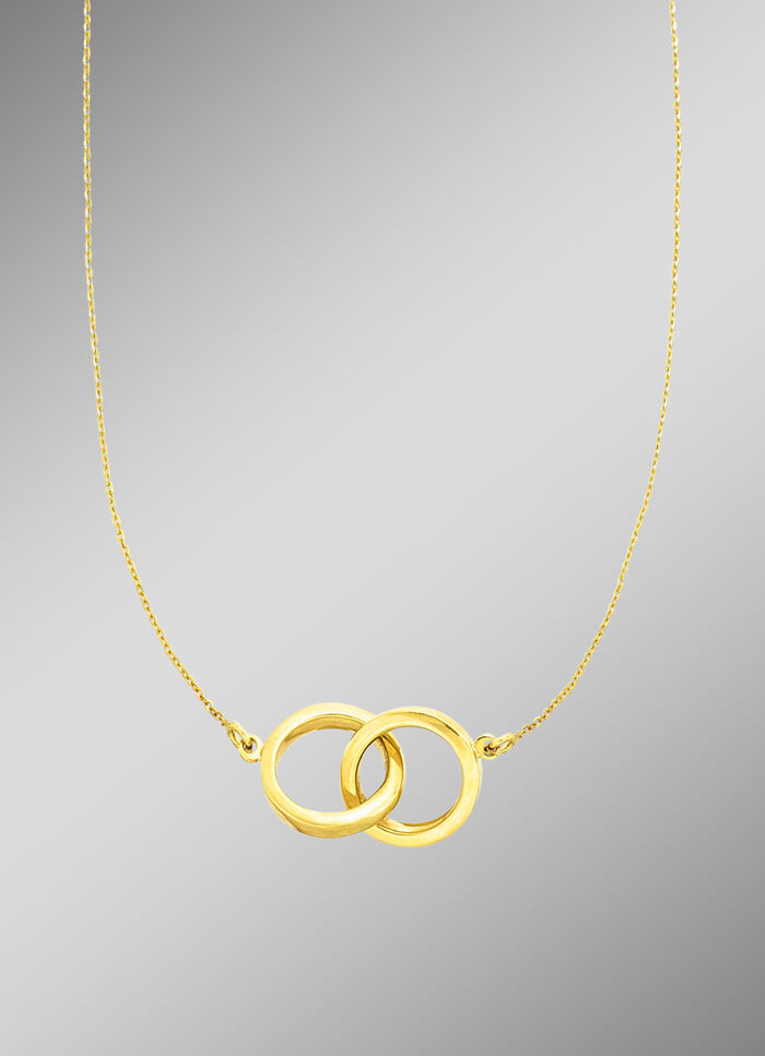 In schönem Design: Halskette mit 2 Ringen 