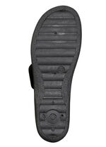 Gefütterte Herren-Hausschuhe, mit Schurwolle SCHWARZ