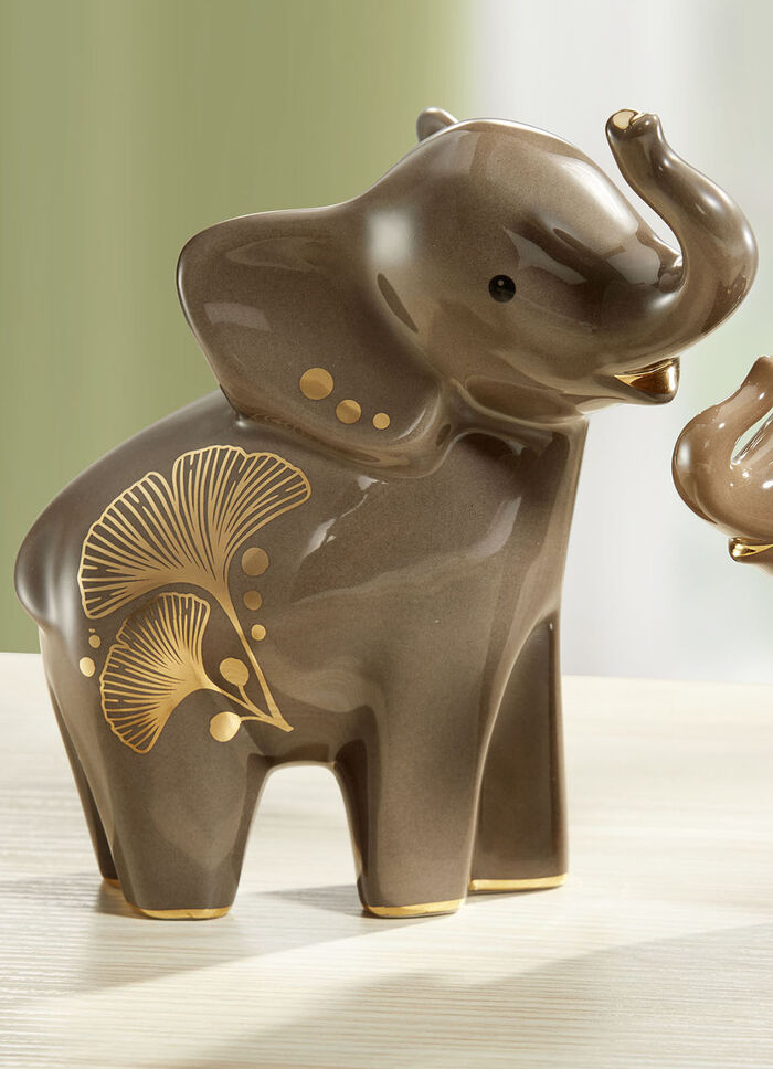 Goebel Elefant mit Echtgoldauflage BRAUN