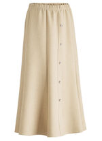 Rock mit Zierknopfblende BEIGE MELANGE